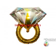 Фольгированная Фигура Китай  "Кольцо с камнем золотое" 55см*85см