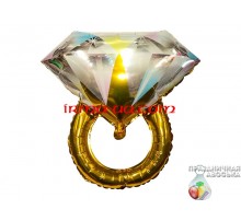 Фольгированная Фигура Китай  "Кольцо с камнем золотое" 55см*85см