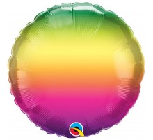 Фольгированный Шар Круг 18` Qualatex омбре разноцветный
