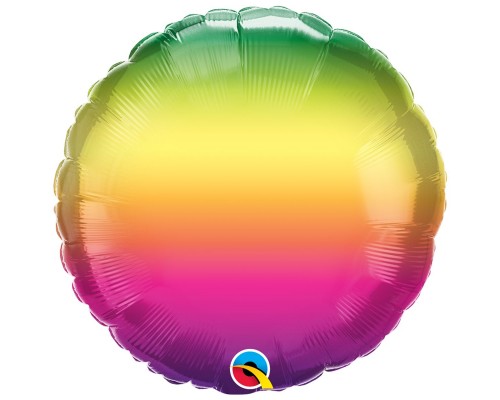Фольгированный Шар Круг 18` Qualatex омбре разноцветный
