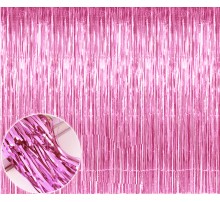 Декоративная шторка для фотозоны - розовая 1*2 м