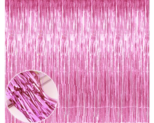 Декоративная шторка для фотозоны - розовая 1*2 м