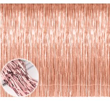Декоративная шторка для фотозоны - розовое золото 1*2 м