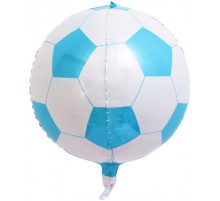 Фольгированный Шар Сфера Китай "Футбольный мяч" голубой 18`  АКЦІЯ