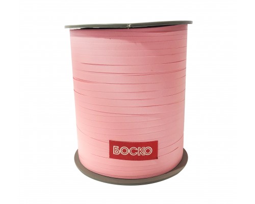 Лента-тесьма для шаров "Боско" - розовая матовая 0.5 см (225 м)