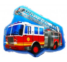 Фольгированная фигура Китай "Пожарная машина на синем"