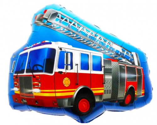 Фольгированная фигура Китай "Пожарная машина на синем"