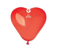 Латексный шар-сердце Gemar CR10 (25 см) - красный