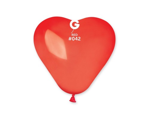Латексна кулька серце Gemar CR17 (44 см) - червоний 25 шт. 17"