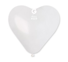 Латексный шар-сердце Gemar CR6 (16 см) - белый