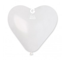 Латексный шар-сердце Gemar CR6 (16 см) - белый