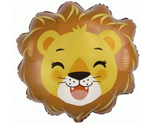 Фольгированный шар фигура Flexmetal "Голова Льва"