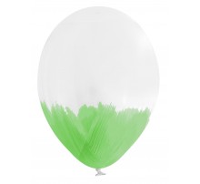 Латексный Шар BelBal "Brush" - зеленый на кристале 12` (1 шт.)