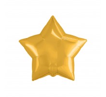 Фольгированная звезда Китай "Мини" 10" - золото