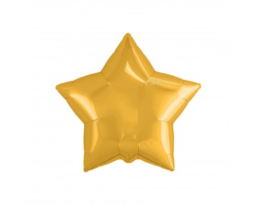 Фольгированная звезда Китай "Мини" 10" - золото