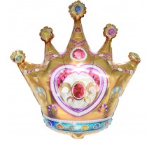 Фольгированная фигура Китай «Корона с камнями» - золотая