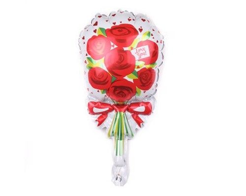Фольгована куля міні фігура Китай «Букет троянд»