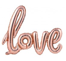 Фольгований напис "LOVE" рожеве золото каліграфія