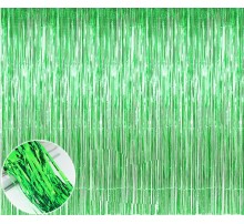 Декоративная шторка для фотозоны - зеленая 1*2 м