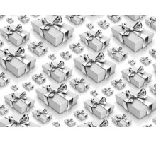 Упаковочная Бумага (5 листов) "Серебрянные подарки" (70*100 см)