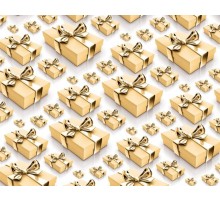 Упаковочная Бумага (5 листов) "Золотые подарки" (70*100 см)