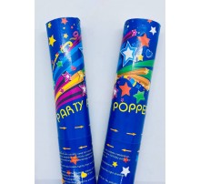 Хлопушка 20 см "Party poper" - звёзды,радуга