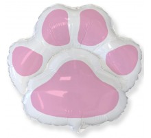 Фольгированный шар фигура Flexmetal "Лапка" розовая