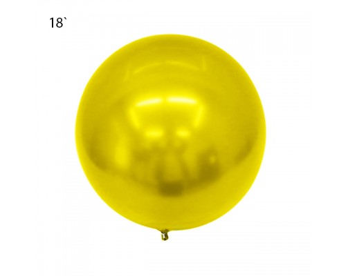 Шар Bubbles "Metallic" 18` - желтый  АКЦІЯ
