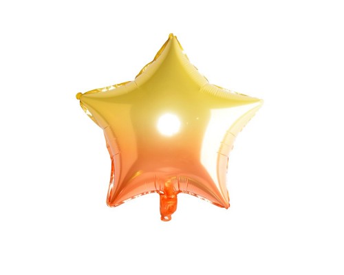 Фольгированный Шар Звезда 18` "Омбре" Китай - желто-оранжевый
