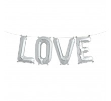 Фольгированная надпись "LOVE" - серебро