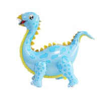 Фольгированный Шар Хлодячка Китай "Динозавр" - голубой (четыре ножки)  АКЦІЯ