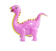 Фольгированный Шар Хлодячка Китай "Динозавр" - розовый (четыре ножки)  АКЦІЯ