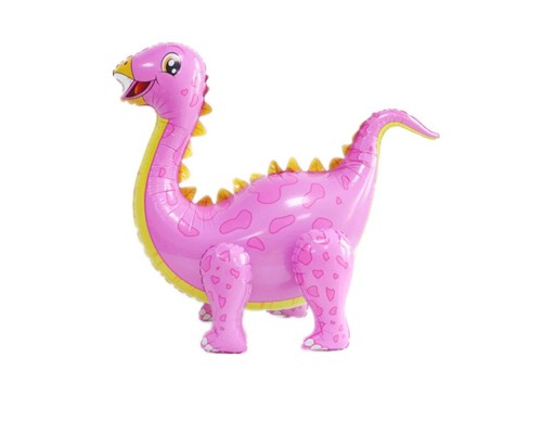 Фольгированный Шар Хлодячка Китай "Динозавр" - розовый (четыре ножки)  АКЦІЯ