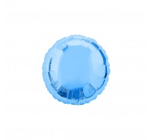 Фольгированный шар Китай "Круг мини" - голубой