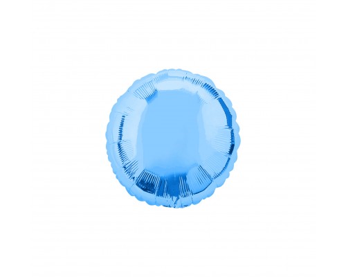 Фольгированный шар Китай "Круг мини" - голубой