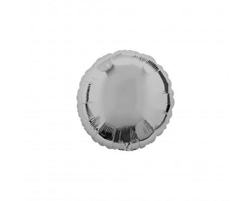Фольгированный шар Китай "Круг мини" - серебро