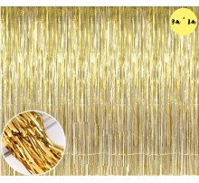 Декоративная шторка для фотозоны - золото  1м*3м