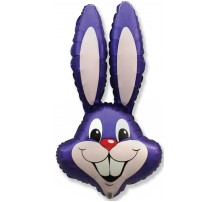Фольгированный шар фигура Flexmetal «Кролик фиолетовый»  90 см