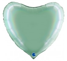 Фольгированный Шар Сердце Grabo 36` pastel blue  АКЦІЯ