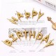 Свечи-буквы в торт "Happy Birthday" золото перламутр ☆