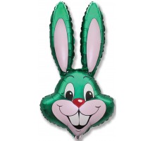 Фольгированный шар фигура Flexmetal «Кролик зеленый» 90 см