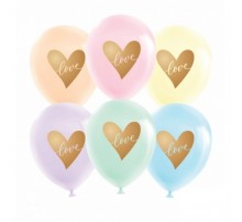Латексні кульки Sharoff Золоте серце love макарун, 30 см 12" (50 шт.)