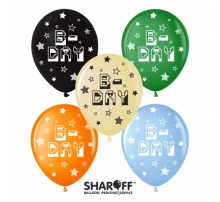 Латексні кульки Sharoff Minekraft B-Day День Народження, 30 см 12" (50 шт.)
