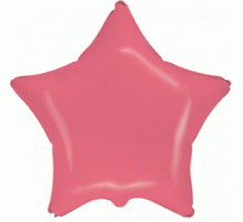 Фольгована кулька (зірка) Flexmetal зірка без малюнка ніжно червоний 18"