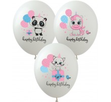 Латексна кулька Арт-SHOW "Happy Birthday Kids"  12' (1 ст. 5 кольорів)