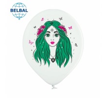 Латексні кульки Belbal Лісова дівчина, 3 кольори, 30 см 12" (50 шт.)