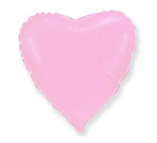 Фольгована кулька Flexmetal міні 9" (серце) ніжно рожевий пастель (23 см)