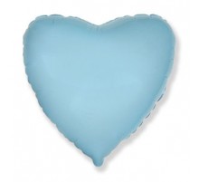 Фольгована кулька Flexmetal міні 9" (серце) ніжно блакитний пастель (23 см)