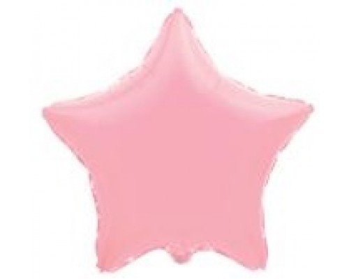 Фольгована кулька Flexmetal міні 9" (зірка) ніжно рожевий пастель (23 см)