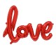 Фольгований напис "LOVE" червоний каліграфія